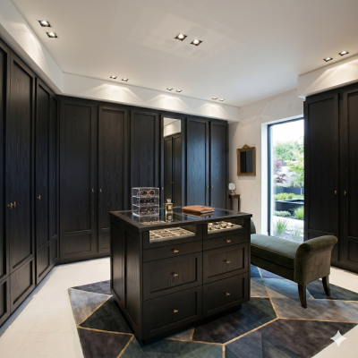 BESPOKE BURNT OAK WARDROBE BESPOKE BURNT OAK WARDROBE