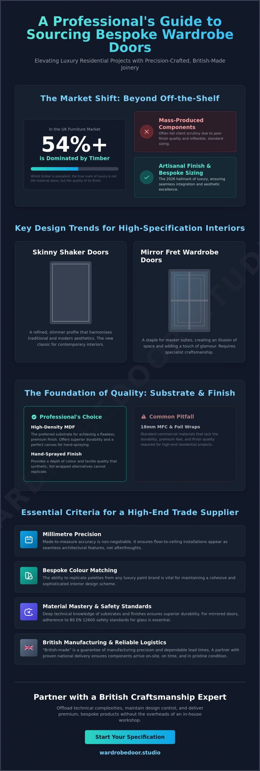 Trade Supplier Wardrobe Doors: The 2026 Professional Specification Guide