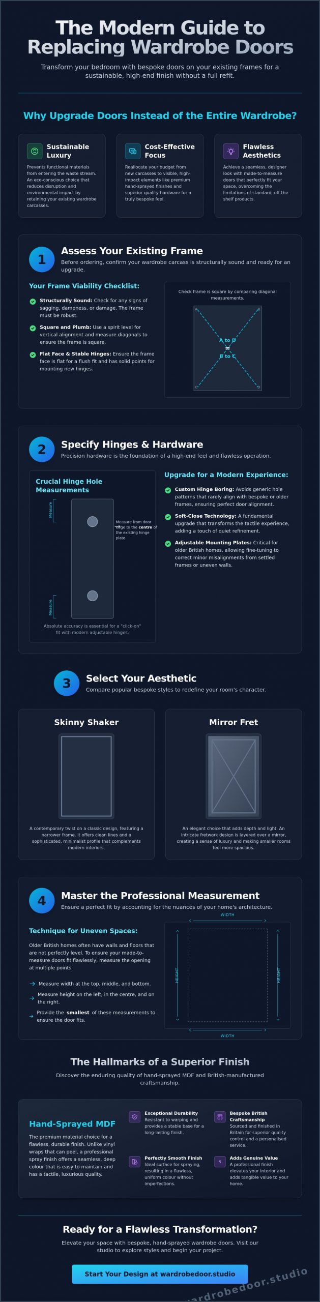 How to Replace Wardrobe Doors on an Existing Frame: A Luxury Upgrade Guide 2026