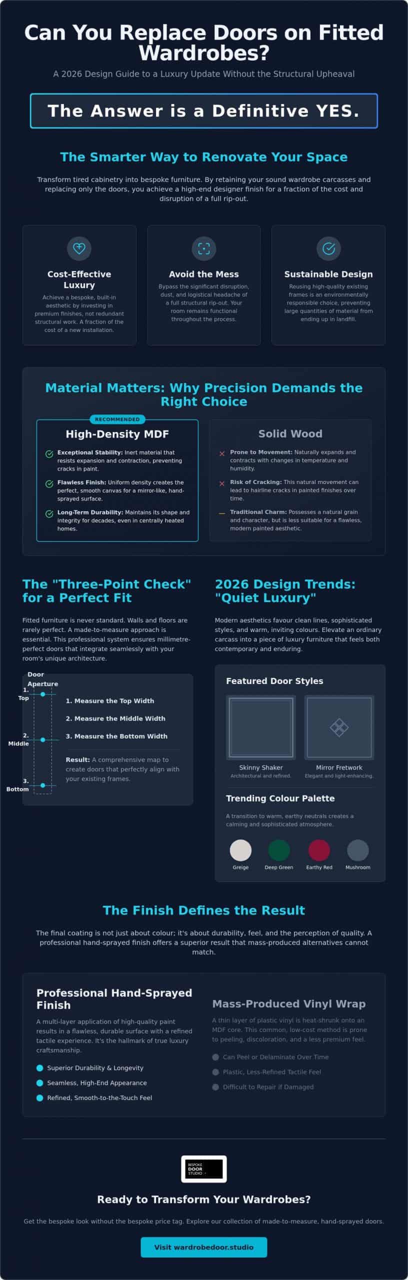 Can You Replace Doors on Fitted Wardrobes? The 2026 Design Guide