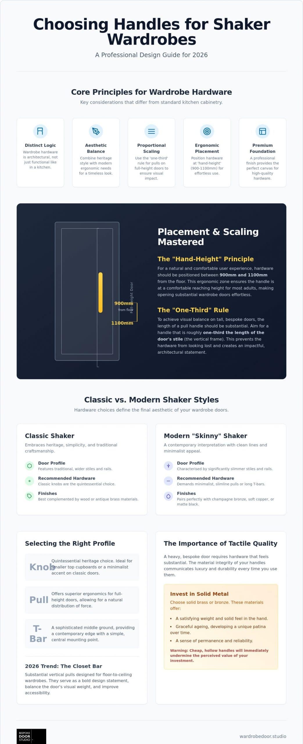 Choosing Handles for Shaker Wardrobes: The 2026 Design Guide