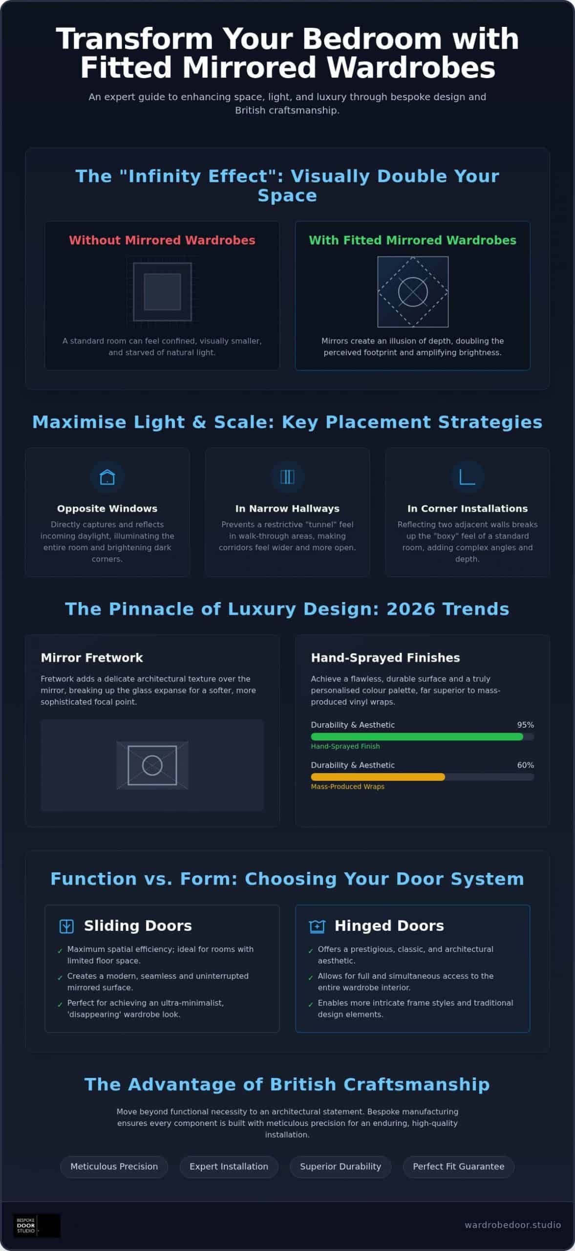 Fitted Mirrored Wardrobes: The 2026 Guide to Luxury Design and Space Maximisation