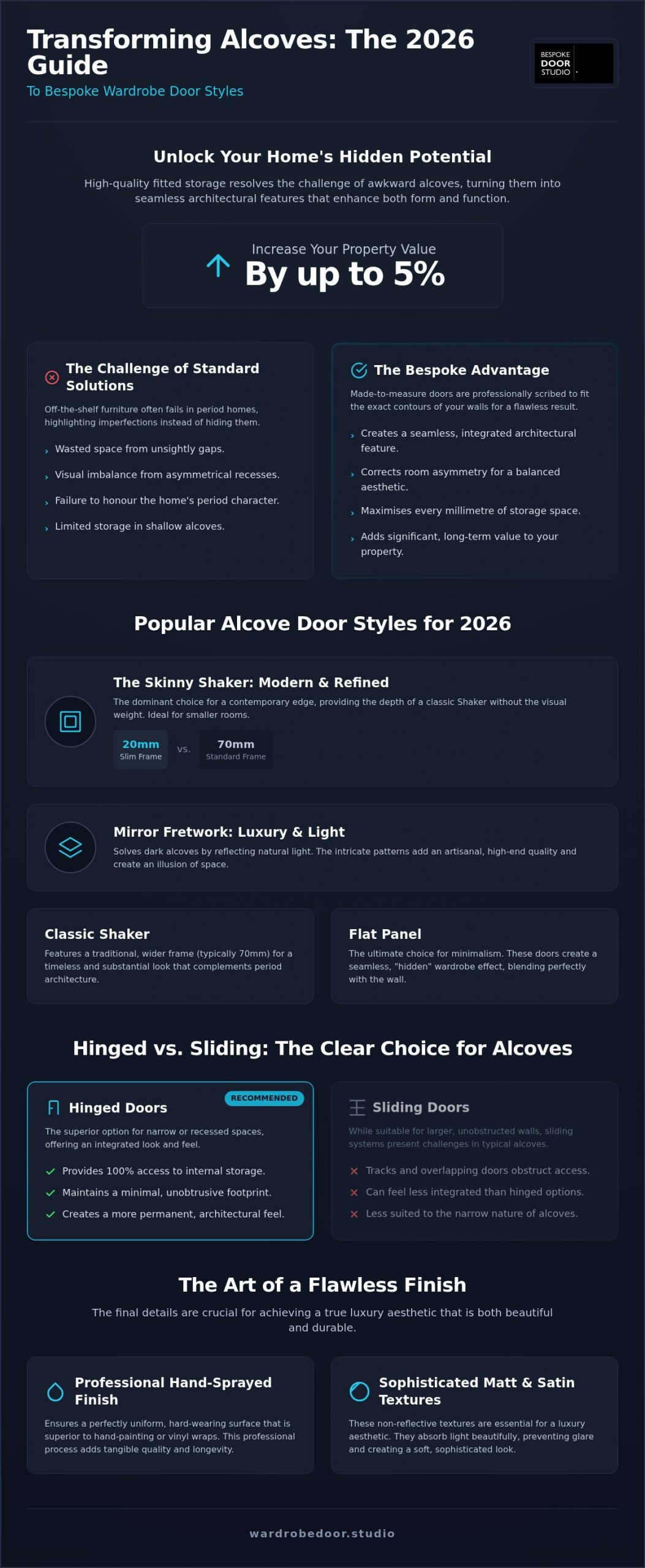 Alcove Wardrobe Door Styles: A 2026 Guide to Bespoke Design