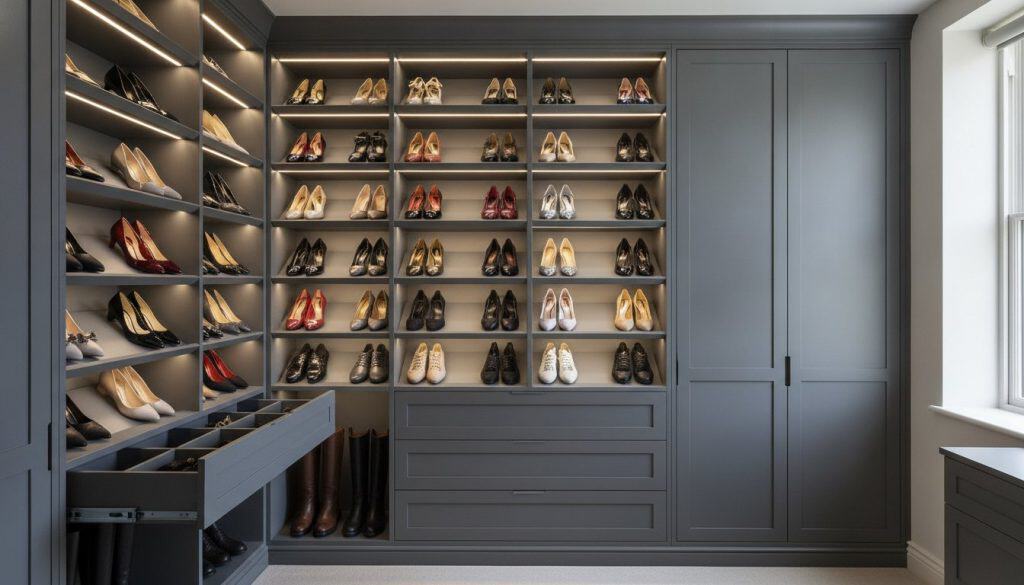 Bespoke Wardrobe Shoe Storage: The 2026 Guide to Luxury Organisation - Hero Image Bespoke Wardrobe Shoe Storage: The 2026 Guide to Luxury Organisation